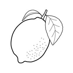 Dibujo para colorear: Limón (Comida y Nutrición) #185023 - Dibujos para Colorear e Imprimir Gratis