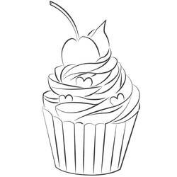 Dibujo para colorear: Magdalena (Comida y Nutrición) #210594 - Dibujos para Colorear e Imprimir Gratis