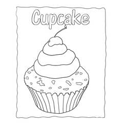 Dibujo para colorear: Magdalena (Comida y Nutrición) #210599 - Dibujos para Colorear e Imprimir Gratis