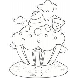 Dibujo para colorear: Magdalena (Comida y Nutrición) #210601 - Dibujos para Colorear e Imprimir Gratis