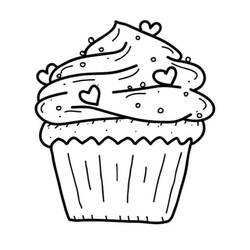 Dibujo para colorear: Magdalena (Comida y Nutrición) #210603 - Dibujos para Colorear e Imprimir Gratis