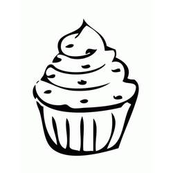 Dibujo para colorear: Magdalena (Comida y Nutrición) #210619 - Dibujos para Colorear e Imprimir Gratis