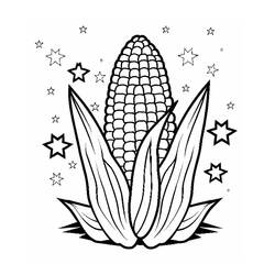 Dibujos para colorear: Maíz - Dibujos para Colorear e Imprimir Gratis