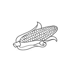 Dibujo para colorear: Maíz (Comida y Nutrición) #207446 - Dibujos para Colorear e Imprimir Gratis
