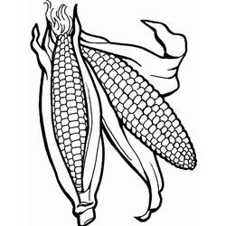 Dibujo para colorear: Maíz (Comida y Nutrición) #207447 - Dibujos para Colorear e Imprimir Gratis