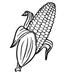 Dibujo para colorear: Maíz (Comida y Nutrición) #207449 - Dibujos para Colorear e Imprimir Gratis