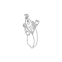 Dibujo para colorear: Maíz (Comida y Nutrición) #207453 - Dibujos para Colorear e Imprimir Gratis