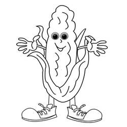 Dibujo para colorear: Maíz (Comida y Nutrición) #207454 - Dibujos para Colorear e Imprimir Gratis