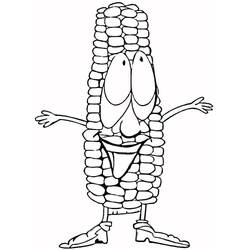 Dibujo para colorear: Maíz (Comida y Nutrición) #207455 - Dibujos para Colorear e Imprimir Gratis