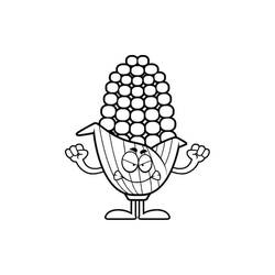 Dibujo para colorear: Maíz (Comida y Nutrición) #207456 - Dibujos para Colorear e Imprimir Gratis
