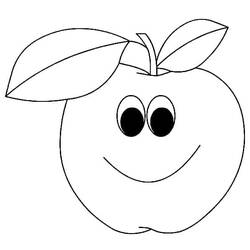 Dibujo para colorear: Manzanas (Comida y Nutrición) #209347 - Dibujos para Colorear e Imprimir Gratis