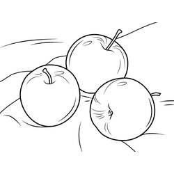 Dibujo para colorear: Manzanas (Comida y Nutrición) #209352 - Dibujos para Colorear e Imprimir Gratis