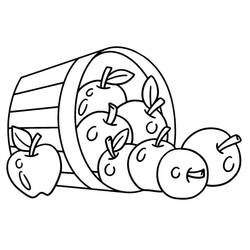 Dibujo para colorear: Manzanas (Comida y Nutrición) #209363 - Dibujos para Colorear e Imprimir Gratis