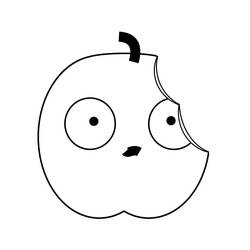 Dibujo para colorear: Manzanas (Comida y Nutrición) #209364 - Dibujos para Colorear e Imprimir Gratis