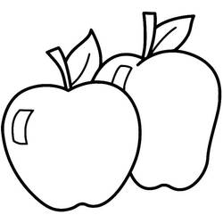 Dibujo para colorear: Manzanas (Comida y Nutrición) #209378 - Dibujos para Colorear e Imprimir Gratis