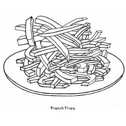Dibujo para colorear: Papas Fritas (Comida y Nutrición) #209079 - Dibujos para Colorear e Imprimir Gratis