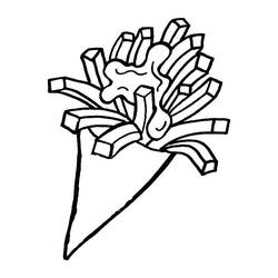 Dibujos para colorear: Papas Fritas - Dibujos para Colorear e Imprimir Gratis