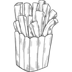 Dibujo para colorear: Papas Fritas (Comida y Nutrición) #209081 - Dibujos para Colorear e Imprimir Gratis