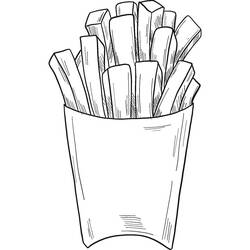 Dibujo para colorear: Papas Fritas (Comida y Nutrición) #209082 - Dibujos para Colorear e Imprimir Gratis