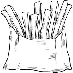 Dibujo para colorear: Papas Fritas (Comida y Nutrición) #209083 - Dibujos para Colorear e Imprimir Gratis