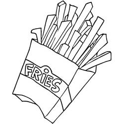 Dibujo para colorear: Papas Fritas (Comida y Nutrición) #209084 - Dibujos para Colorear e Imprimir Gratis