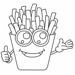 Dibujo para colorear: Papas Fritas (Comida y Nutrición) #209086 - Dibujos para Colorear e Imprimir Gratis