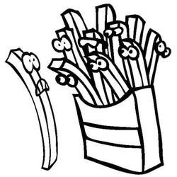 Dibujo para colorear: Papas Fritas (Comida y Nutrición) #209087 - Dibujos para Colorear e Imprimir Gratis