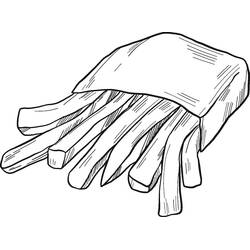 Dibujo para colorear: Papas Fritas (Comida y Nutrición) #209089 - Dibujos para Colorear e Imprimir Gratis