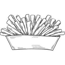 Dibujo para colorear: Papas Fritas (Comida y Nutrición) #209090 - Dibujos para Colorear e Imprimir Gratis