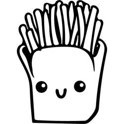Dibujo para colorear: Papas Fritas (Comida y Nutrición) #209093 - Dibujos para Colorear e Imprimir Gratis