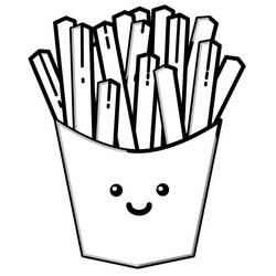 Dibujo para colorear: Papas Fritas (Comida y Nutrición) #209094 - Dibujos para Colorear e Imprimir Gratis