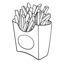 Dibujo para colorear: Papas Fritas (Comida y Nutrición) #209095 - Dibujos para Colorear e Imprimir Gratis