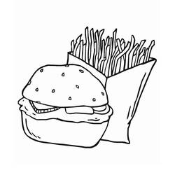 Dibujo para colorear: Papas Fritas (Comida y Nutrición) #209098 - Dibujos para Colorear e Imprimir Gratis