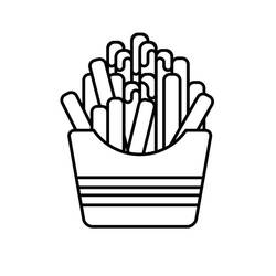 Dibujo para colorear: Papas Fritas (Comida y Nutrición) #209100 - Dibujos para Colorear e Imprimir Gratis