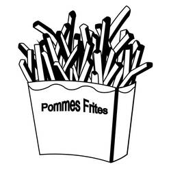 Dibujo para colorear: Papas Fritas (Comida y Nutrición) #209102 - Dibujos para Colorear e Imprimir Gratis