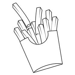 Dibujo para colorear: Papas Fritas (Comida y Nutrición) #209103 - Dibujos para Colorear e Imprimir Gratis