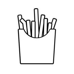 Dibujo para colorear: Papas Fritas (Comida y Nutrición) #209104 - Dibujos para Colorear e Imprimir Gratis