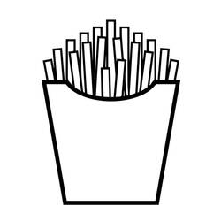 Dibujo para colorear: Papas Fritas (Comida y Nutrición) #209105 - Dibujos para Colorear e Imprimir Gratis