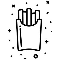 Dibujo para colorear: Papas Fritas (Comida y Nutrición) #209106 - Dibujos para Colorear e Imprimir Gratis