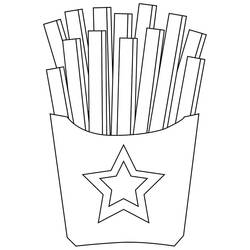 Dibujo para colorear: Papas Fritas (Comida y Nutrición) #209107 - Dibujos para Colorear e Imprimir Gratis