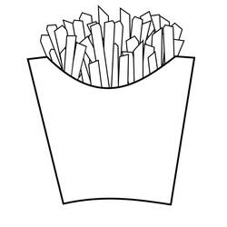 Dibujo para colorear: Papas Fritas (Comida y Nutrición) #209109 - Dibujos para Colorear e Imprimir Gratis