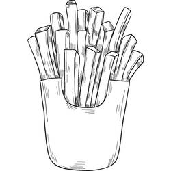 Dibujo para colorear: Papas Fritas (Comida y Nutrición) #209110 - Dibujos para Colorear e Imprimir Gratis