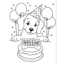 Dibujos para colorear: Pastel de Cumpleaños - Dibujos para Colorear e Imprimir Gratis