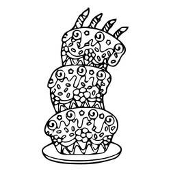 Dibujo para colorear: Pastel de Cumpleaños (Comida y Nutrición) #201115 - Dibujos para Colorear e Imprimir Gratis