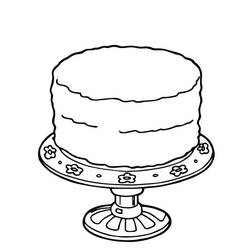 Dibujo para colorear: Pastel de Cumpleaños (Comida y Nutrición) #201123 - Dibujos para Colorear e Imprimir Gratis