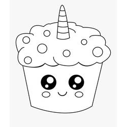 Dibujo para colorear: Pastel de Unicornio (Comida y Nutrición) #212737 - Dibujos para Colorear e Imprimir Gratis