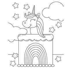 Dibujo para colorear: Pastel de Unicornio (Comida y Nutrición) #212750 - Dibujos para Colorear e Imprimir Gratis