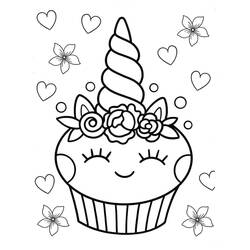 Dibujo para colorear: Pastel de Unicornio (Comida y Nutrición) #212754 - Dibujos para Colorear e Imprimir Gratis