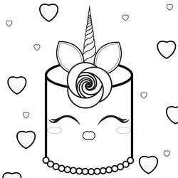 Dibujo para colorear: Pastel de Unicornio (Comida y Nutrición) #212758 - Dibujos para Colorear e Imprimir Gratis