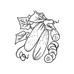 Dibujos para colorear: Pepino - Dibujos para Colorear e Imprimir Gratis